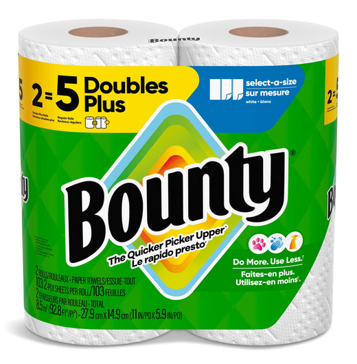 Bounty Select-A-Size Paper Towel, Double Rolls, 2-pk