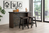 Brassex Arnold Oak/Dark Grey Counter/Bar Stool with Back Rest, 2-pc image 5