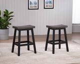 Brassex Arnold Oak/Dark Grey Counter/Bar Stool with Back Rest, 2-pc image 7
