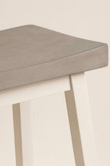 Brassex Asher Grey/White Backless Counter/Bar Stool, 2-pc image 2