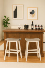 Brassex Asher Grey/White Backless Counter/Bar Stool, 2-pc image 5