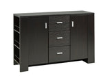 Brassex Ashton Freestanding Dining Buffet/Server with Storage, Dark Cherry