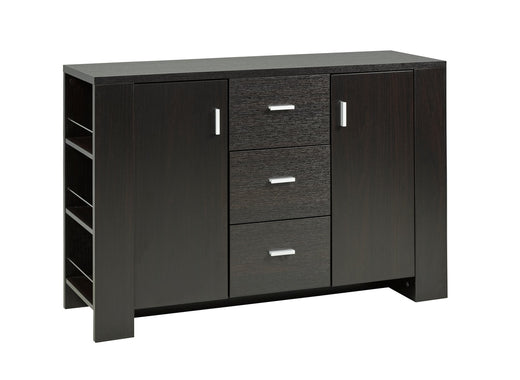 Brassex Ashton Freestanding Dining Buffet/Server with Storage, Dark Cherry