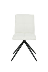 Brassex Ethan White Fabric Upholstered Armless Dining Chair, 2-pc image 2