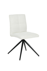 Brassex Ethan White Fabric Upholstered Armless Dining Chair, 2-pc image 3