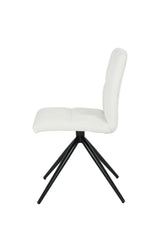 Brassex Ethan White Fabric Upholstered Armless Dining Chair, 2-pc image 5