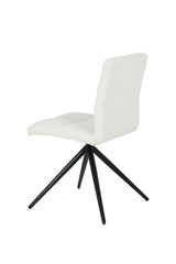 Brassex Ethan White Fabric Upholstered Armless Dining Chair, 2-pc image 6