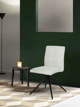Brassex Ethan White Fabric Upholstered Armless Dining Chair, 2-pc image 8