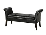 Brassex Fabric Tufted Accent Bench with Storage