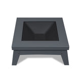 Breton Square Steel Wood Burning Fire Pit in Gray, 37-in image 3