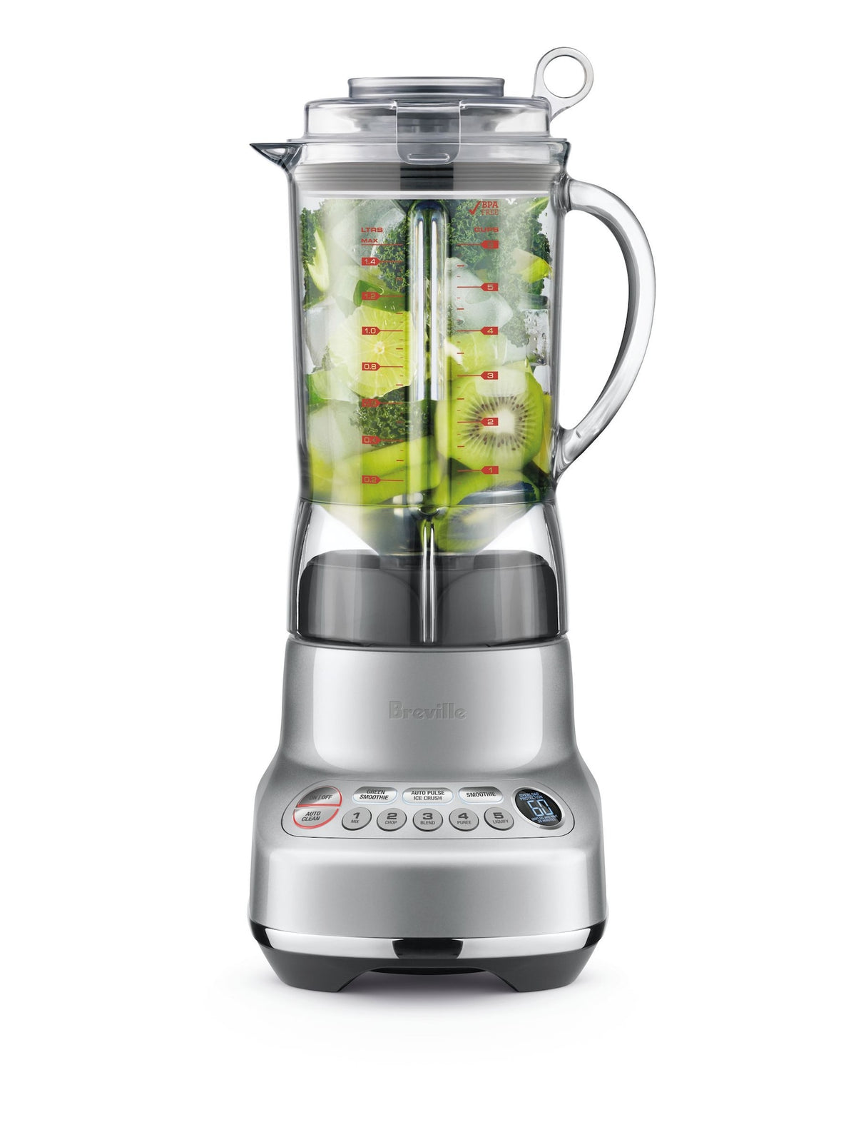 Breville Fresh & Furious Blender with LCD Display, Silver