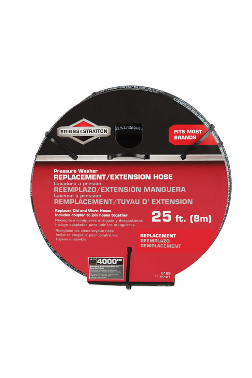 Briggs & Stratton Replacement/Extension Hose, Compatible with 4000 PSI Gas Pressure Washer, 25-ft