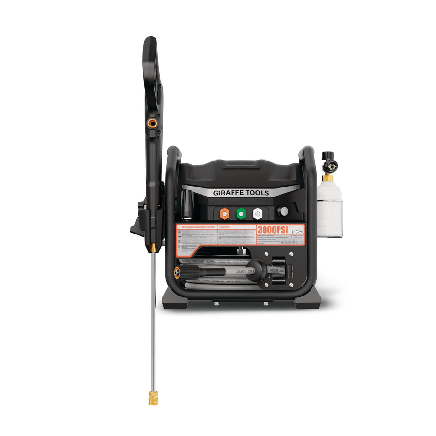 Brushless Electrical Pressure Washer 3000 PSI, with 50 ft retractable hose