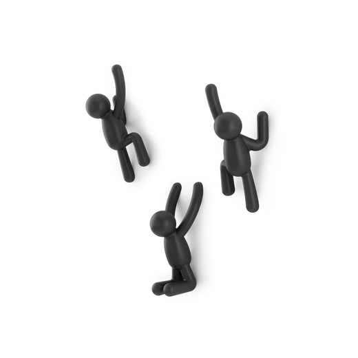Buddy Hook Set of 3, Black