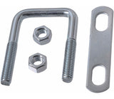 Buildex Square U Bolt, Carbon Steel, Zinc-Plated, 3 x 2-in