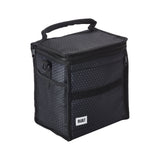 Built Ice House Cube Lunch Bag, Black Midnight Micro Dot, with Freezable Gel