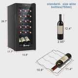 Zimtown 1.8Cu.Ft 18Bottle Compressor Wine Cooler Refrigerator Freestanding Compact Mini Wine Fridge image 3