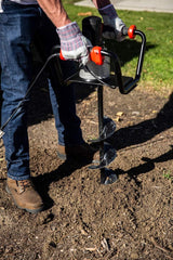 1500W industrial trenching machine enclosure features a soil excavation power head, including a 6-inch digging auger bit kit image 2