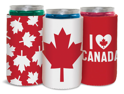 Canada Day Drink Cover Sleeves, Assorted Designs, 3-pk