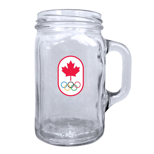 Canadian Olympic Team Mason Jar Mug Pint Glass For Fans/Collectors, 16.5-oz