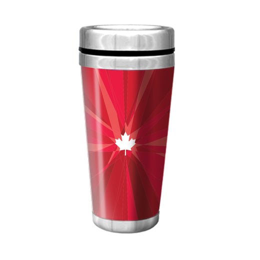 Canadian Olympic Team Stainless Steel Travel Mug For Fans/Collectors, Red, 16-oz