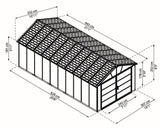 CANOPIA by Palram Yukon 2-Door Car Garage/Utility Storage Shed Kit, Dark Grey, 11x21-ft image 5
