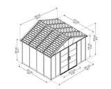 CANOPIA Multi-Function Polycarbonate Yukon Shed, 11x9-ft image 8