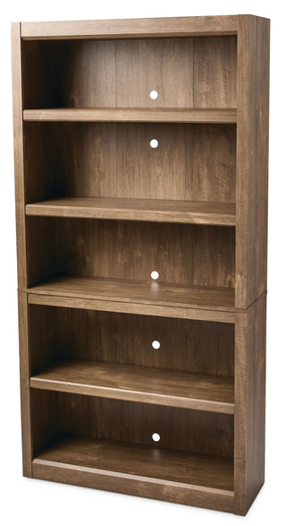 Canvas Adjustable 5-Shelf Bookcase/Bookshelf, Oak
