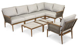 CANVAS Baffin All-Weather Wicker Outdoor/Patio Conversation Set with Custom Fit Cover