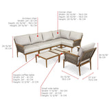 CANVAS Baffin All-Weather Wicker Outdoor/Patio Conversation Set with Custom Fit Cover image 3