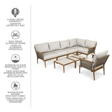 CANVAS Baffin All-Weather Wicker Outdoor/Patio Conversation Set with Custom Fit Cover image 4