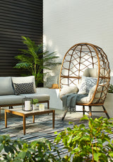 CANVAS Baffin All-Weather Wicker Outdoor/Patio Conversation Set with Custom Fit Cover image 5