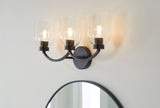 Canvas Bentbrook 3-Light Vanity with Glass Shade, Black image 4