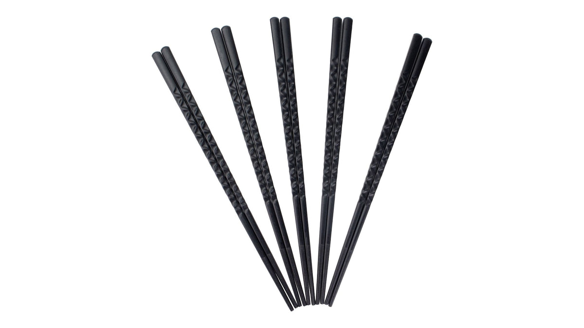 CANVAS Black Dishwasher Safe Chopsticks, Serves 5, 10-pc