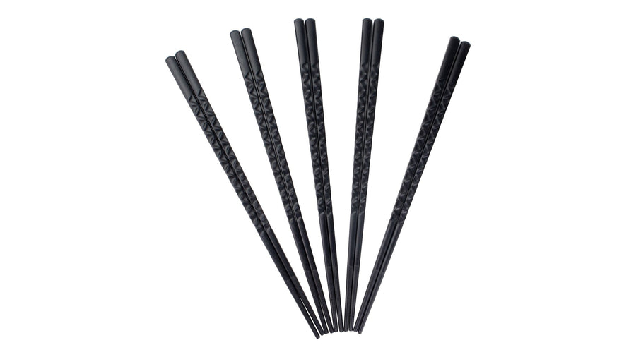 CANVAS Black Dishwasher Safe Chopsticks, Serves 5, 10-pc