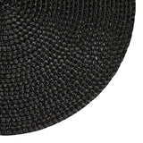 CANVAS Braided Round Placemats, Black, 15-in Diameter, 4-pk image 3