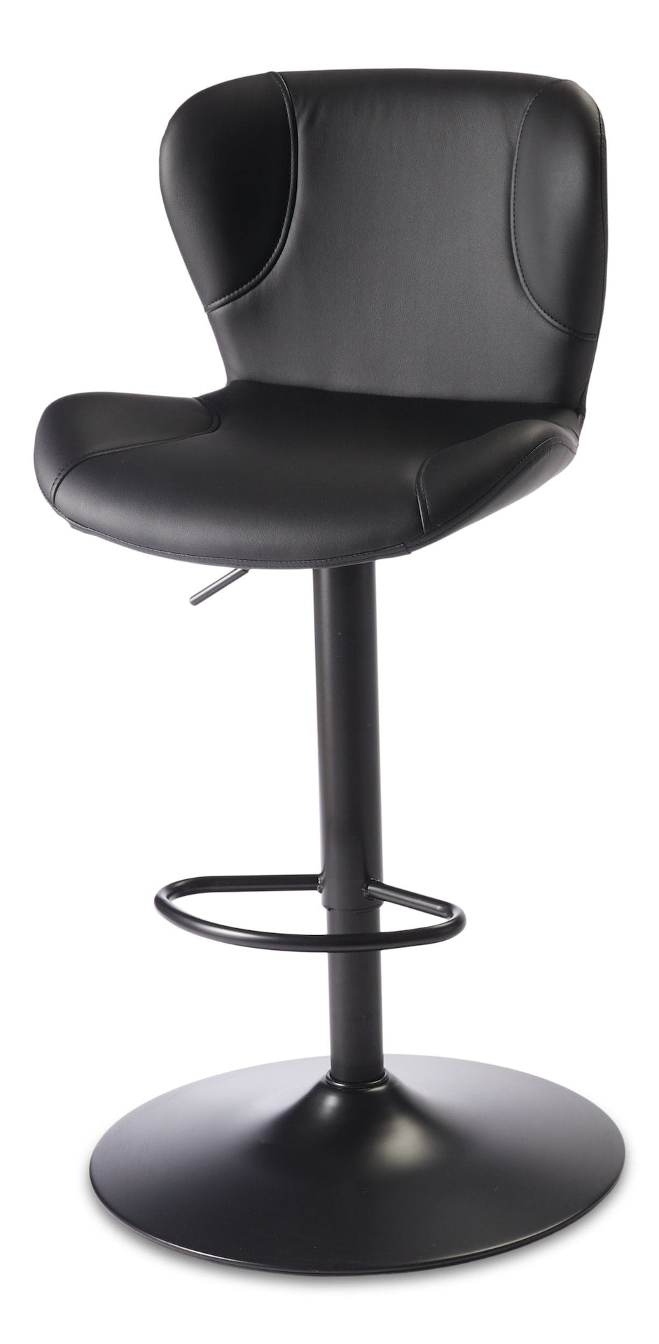 CANVAS Burnaby Gas-Lift Bar Stool, Black