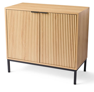 Canvas Byward Scallop Accent Cabinet Oak