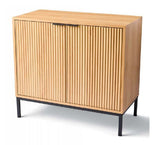 Canvas Byward Scallop Accent Cabinet Oak image 2