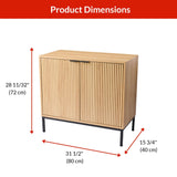 Canvas Byward Scallop Accent Cabinet Oak image 3