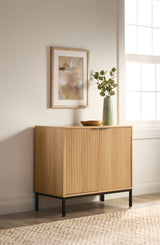 Canvas Byward Scallop Accent Cabinet Oak image 4