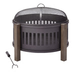 Canvas Campobello Round Wood Burning Outdoor Fire Bowl/Fire Pit, 31 x 24-in image 3