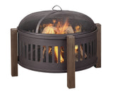 Canvas Campobello Round Wood Burning Outdoor Fire Bowl/Fire Pit, 31 x 24-in image 6