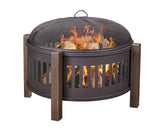 Canvas Campobello Round Wood Burning Outdoor Fire Bowl/Fire Pit, 31 x 24-in image 8