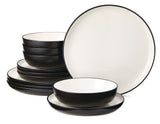 CANVAS Catalone Two-Tone Stoneware Dinnerware Set, Serves 4, 12-pc