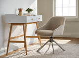 CANVAS Chester Swivel Office Chair, Greige image 4