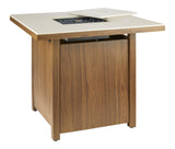 CANVAS Clarke LP Gas Outdoor Fire Table, 40,000 BTUs, 30-in, Brown