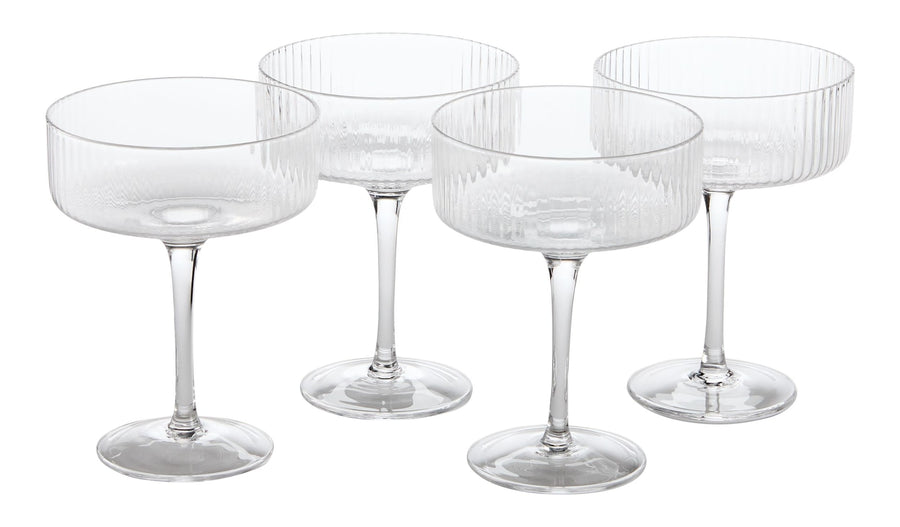 CANVAS Coupe/Champagne Glasses, Dishwasher-Safe, 4-pc