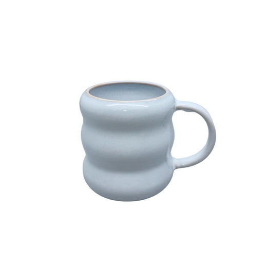 CANVAS Durable Stoneware Ripple Mug, White, 14-oz