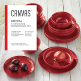 CANVAS Edenhill Farmhouse Bistro Stoneware Dinnerware Set, Serves 4, 16-pc, Red image 4